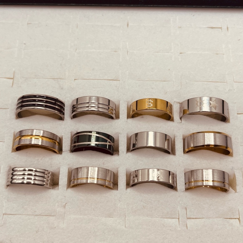 Stainless steel rings unisex size 6,7,8,9